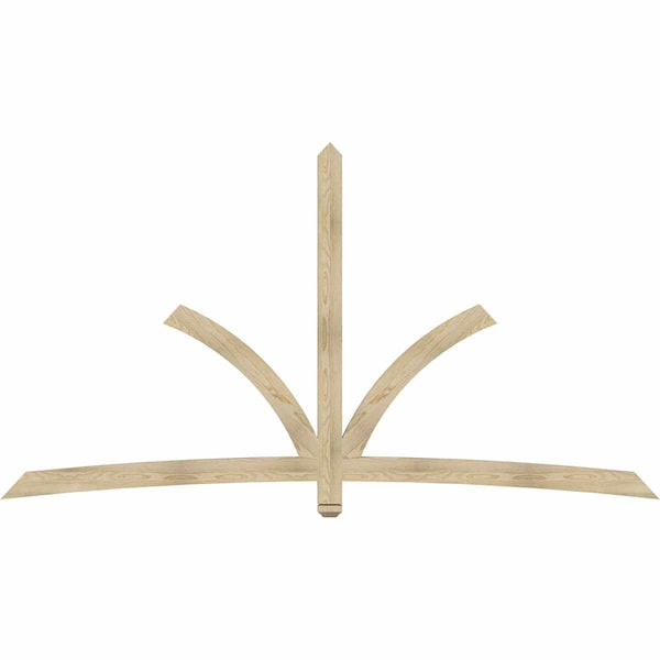 Ekena Millwork Davenport Rough Sawn Timber Gable Bracket, Douglas Fir, 108"W x 58"H x 2"D x 4"F, 13/12 Pitch GBW108X58X0204DAV00RDF - main